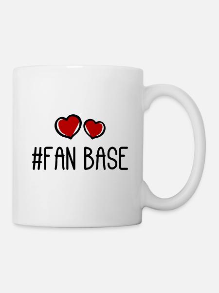 Fan Base Herz Liebe - Tasse - Weiß