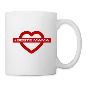 Beste Mama Herzen Liebe - Tasse - Weiß - Rechts