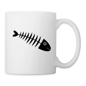 Fischgräte Fisch angeln - Tasse - Weiß - Rechts