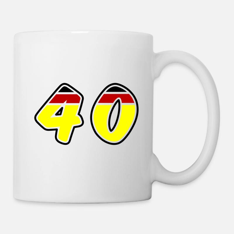 40 Zahl symbol Germany - Tasse - Weiß