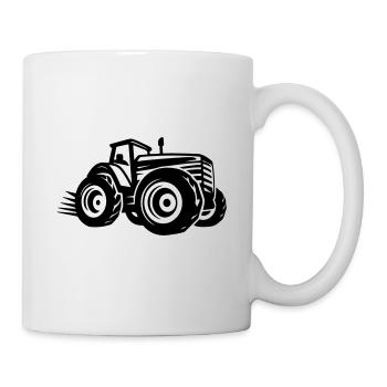 Tracteur Silhouette Agriculture - Mug blanc - blanc - Droite