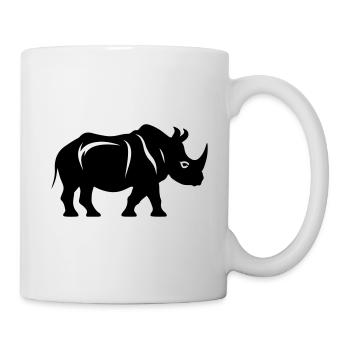Rhinoceros Silhouette - Mug - white - Right