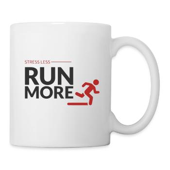 Moins de stress, courez plus ! - Mug blanc - blanc - Droite