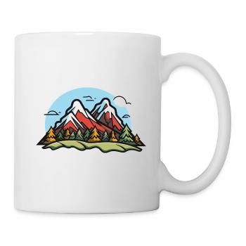 Berge Natur Landschaft - Tasse - Weiß - Rechts