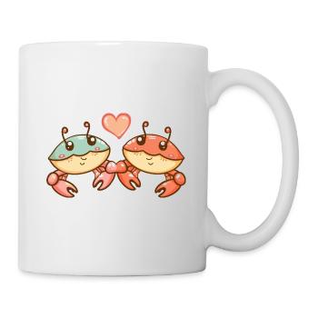 Cancer Couple Amoureux Crabe Animal Saint Valentin - Mug blanc - blanc - Droite