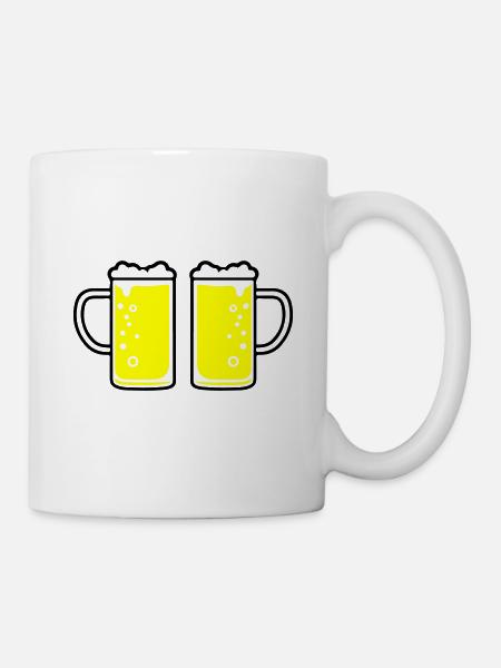 Bierglas Bierkrug Bier - Tasse - Weiß