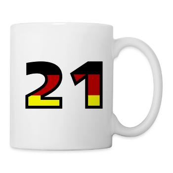 21 Numéro Allemagne Jersey - Mug blanc - blanc - Droite