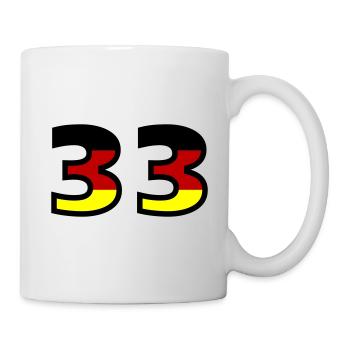 33 Zahl Deutschland Trikot - Tasse - Weiß - Rechts