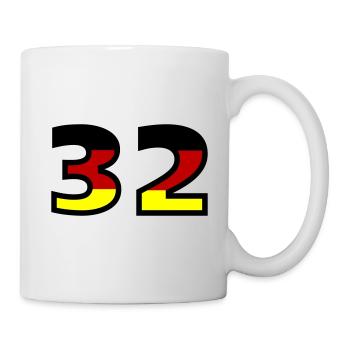 32 Numéro Allemagne Jersey - Mug blanc - blanc - Droite