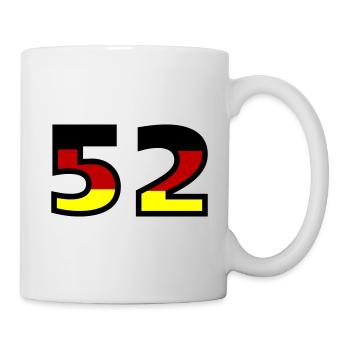 52 Numéro Allemagne Jersey - Mug blanc - blanc - Droite