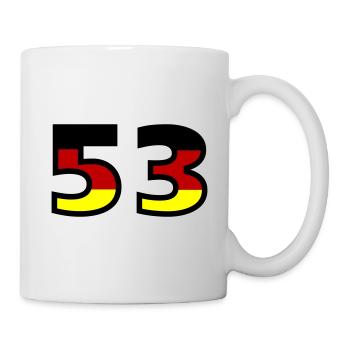 53 Zahl Deutschland Trikot - Tasse - Weiß - Rechts