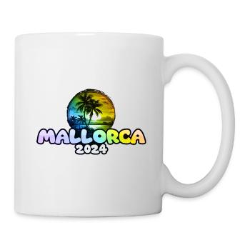 Mallorca 2024 Palm Trees Colorful - Mug - white - Right