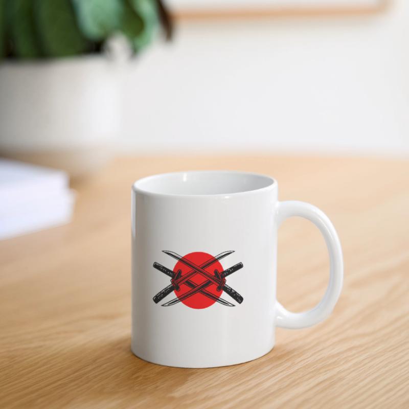 Élément d’épée de samouraï Mug blanc