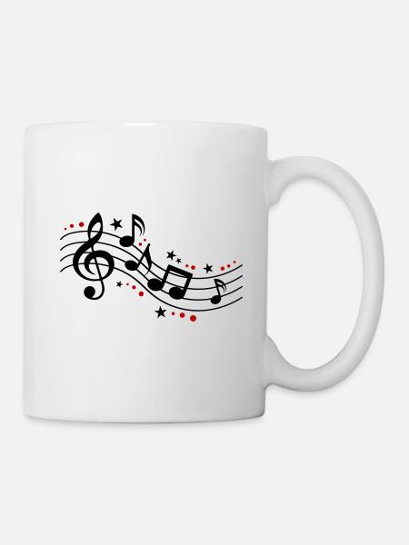 Notes de musique Symboles Musique - Mug blanc - blanc