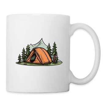Tente de camping en plein air - Mug blanc - blanc - Droite