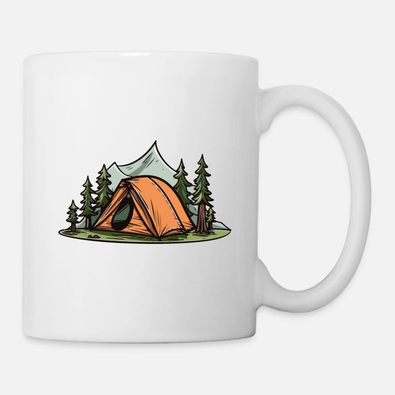Camping Zelt Outdoor - Tasse - Weiß