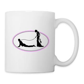 Hochzeit Brautpaar Leine - Tasse - Weiß - Rechts