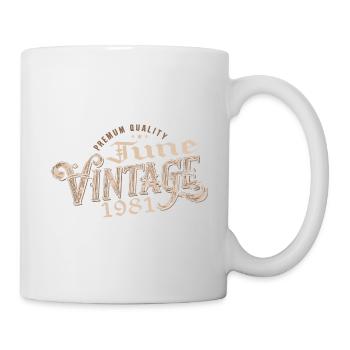 June 1981 Cadeau 43e Anniversaire Vintage 1981 - Mug blanc - blanc - Droite