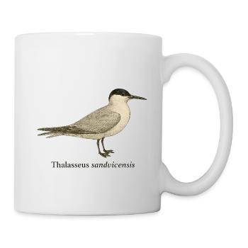 Shelduck Tern – Thalasseus sandvicensis - Mug - white - Right