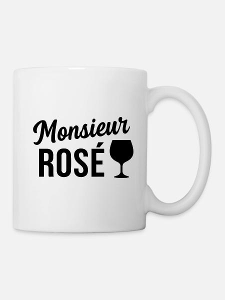 Monsieur Rosé Humour Drôles Noël - Mug blanc - blanc