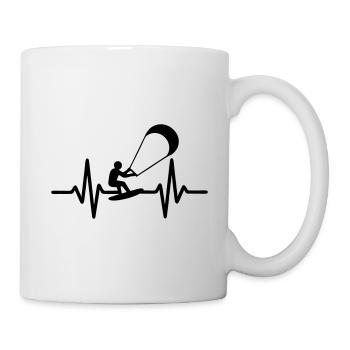 Kitesurfing Heart Beat - Mug - white - Right