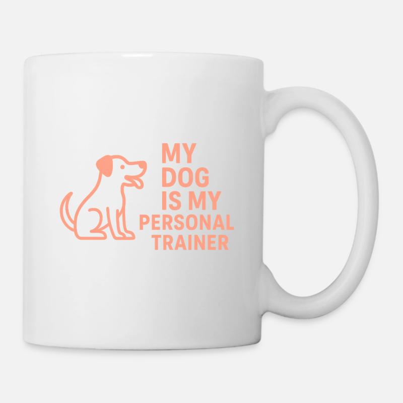 My dog is my personal trainer - Mug - white