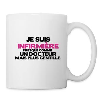 je suis infirmière comme un docteur - Mug blanc - blanc - Droite
