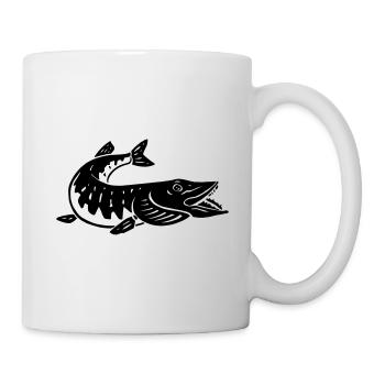 LetzterWurf Hecht Angeln - Tasse - Weiß - Rechts