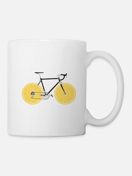 Fruit / fruits: lemon - lemon bicycle - Mug - white