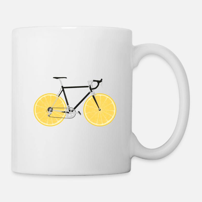 Fruit / fruits: lemon - lemon bicycle - Mug - white