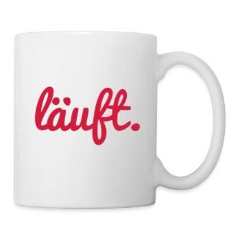 läuft - Tasse - Weiß - Rechts