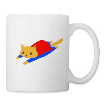 Superhero Katze - Tasse - Weiß - Rechts