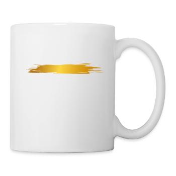 Paint blob splash paint painter gift gold stripes - Mug - white - Right