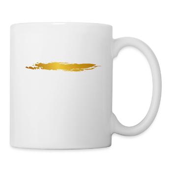Peinture blob splash peinture peintre cadeau rayures or - Mug blanc - blanc - Droite