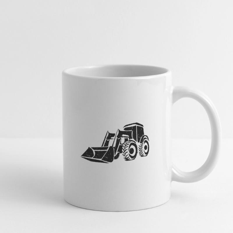 Loading Machine Silhouette Gift Wheel Loader Mug