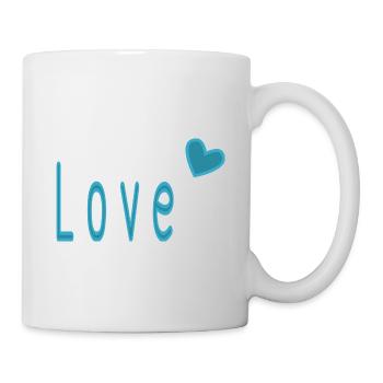 VALENTINSTAG. ICH LIEBE DICH. ICH LIEBE DICH. LIEBE. LIEBE - Tasse - Weiß - Rechts