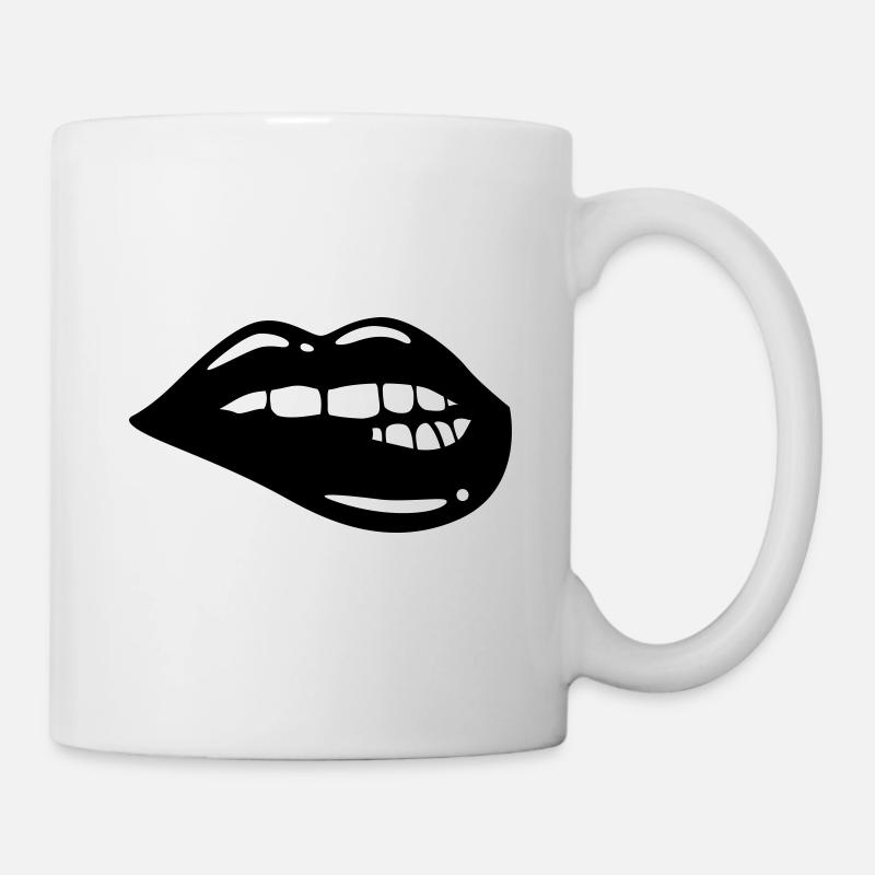 Lippen symbol - Tasse - Weiß