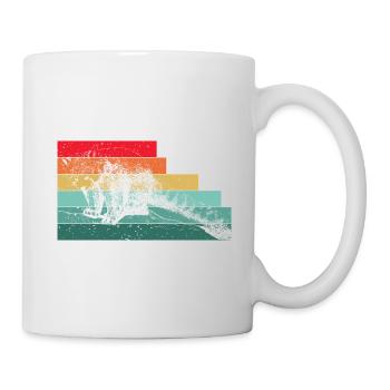 Cat Bear Little Panda Retro - Mug - white - Right