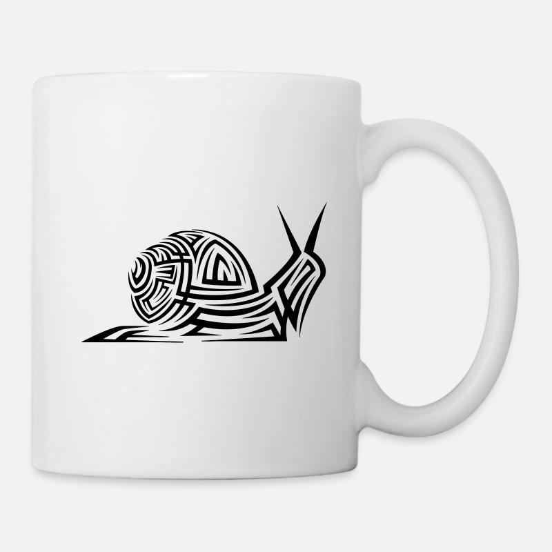 Schnecke Tribal Tattoo - Tasse - Weiß