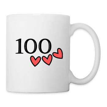 100 ANS. 100e ANNIVERSAIRE. ANNIVERSAIRE 100 ANS. - Mug blanc - blanc - Droite
