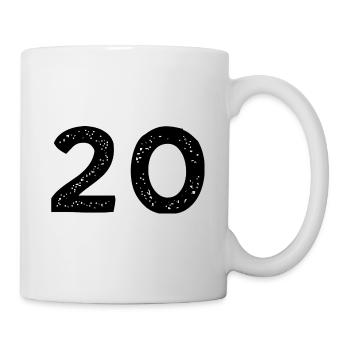 20 Zahl Trikot - Tasse - Weiß - Rechts