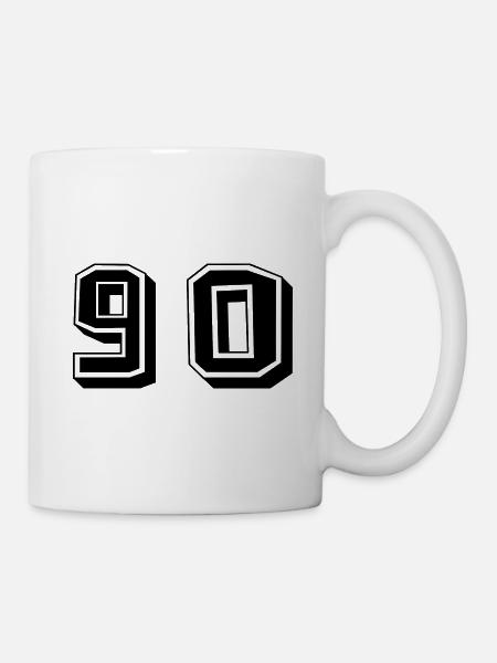 90 ANS. 90e ANNIVERSAIRE. ANNIVERSAIRE 90 ANS. 90 - Kop/krus - hvid