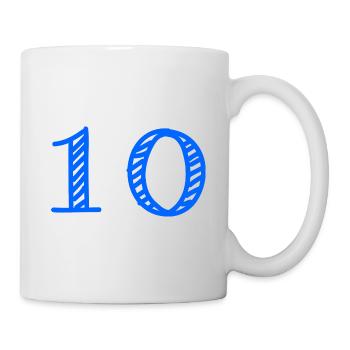 10 YEARS. 10th ANNIVERSARY. ANNIVERSARY 10 YEARS. 10 - Mug - white - Right