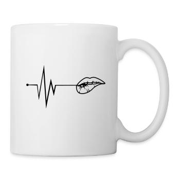 Lippen Puls - Tasse - Weiß - Rechts