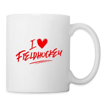 J’adore le hockey sur gazon - Mug blanc - blanc - Droite