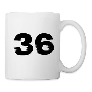 36 Zahl - Tasse - Weiß - Rechts