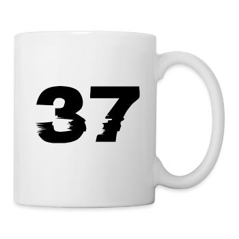 37 Zahl - Tasse - Weiß - Rechts