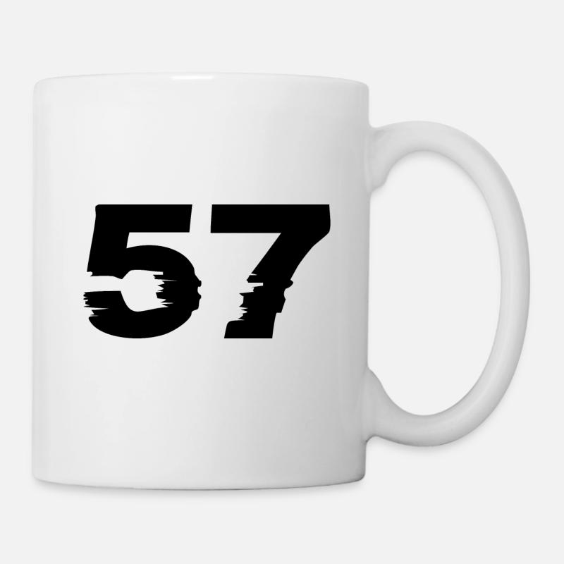 57 Zahl - Tasse - Weiß