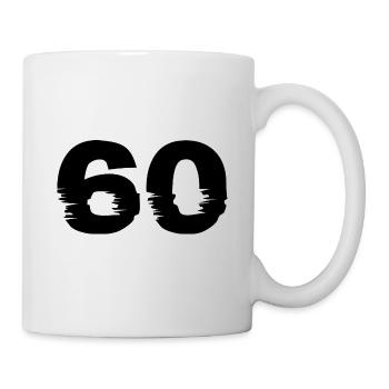 60 Zahl - Tasse - Weiß - Rechts
