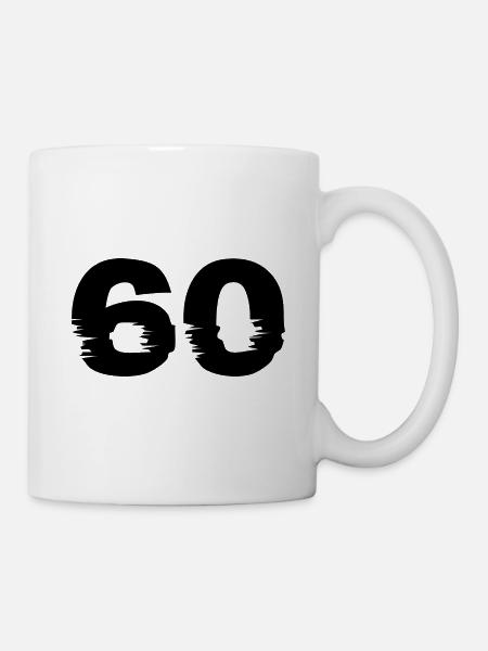 60 Zahl - Tasse - Weiß